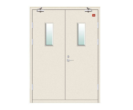 鋼質(zhì)防火門(mén)（雙開(kāi)帶視窗）